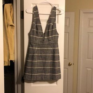 Black and white tweed/knit dress